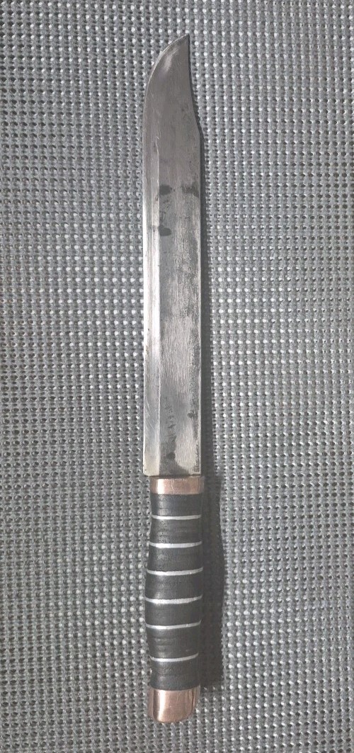 Vintage Handmade Simonds Molybdenum Saw Fixed Blade Knife See Notes No Sheath Vintage Handmade Simonds Molybdenum Saw Fixed Blade Knife See Notes No Sheath