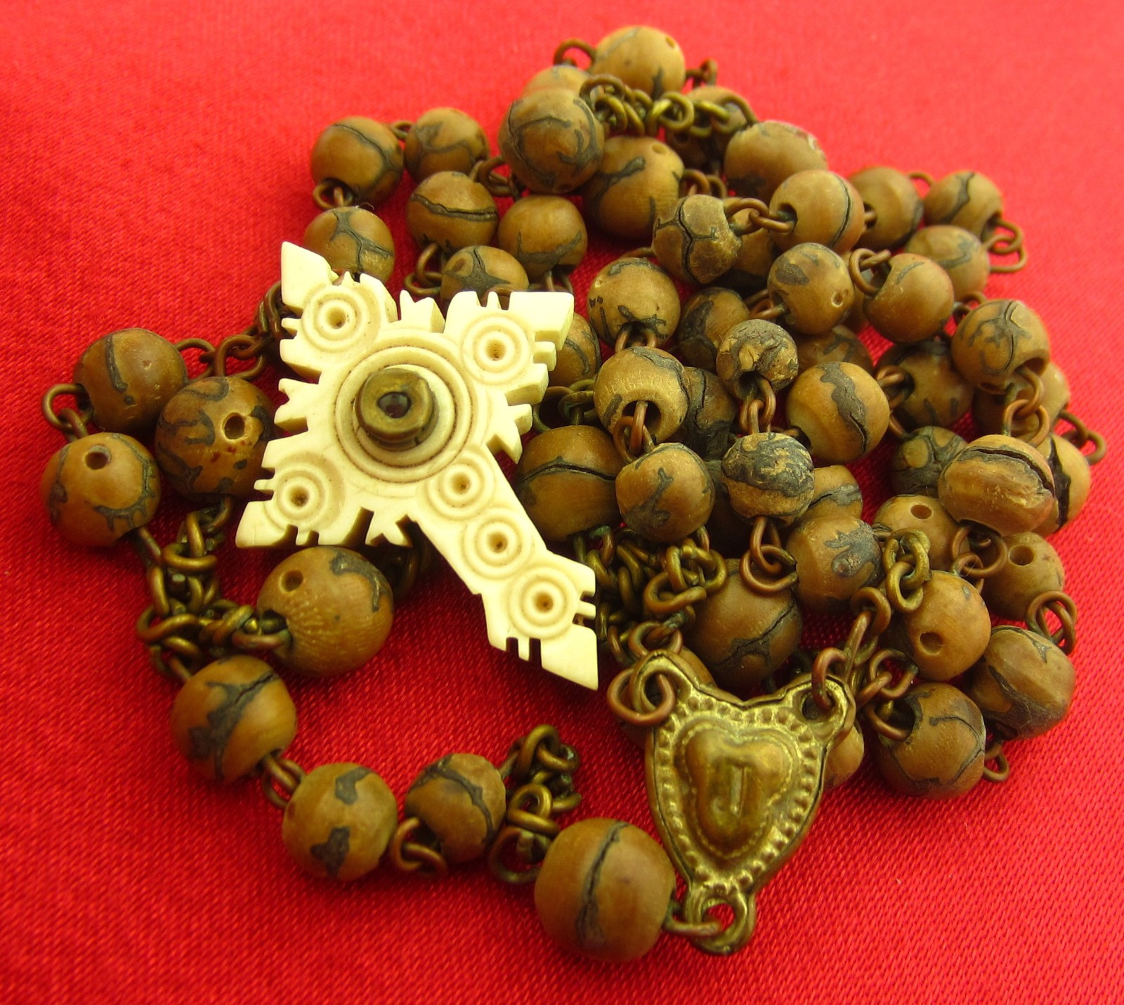 Antique STANHOPE Rosary MARY MARIA EINSIEDELN SWITZERLAND Catholic HEART CENTER Antique STANHOPE Rosary MARY MARIA EINSIEDELN SWITZERLAND Catholic HEART CENTER
