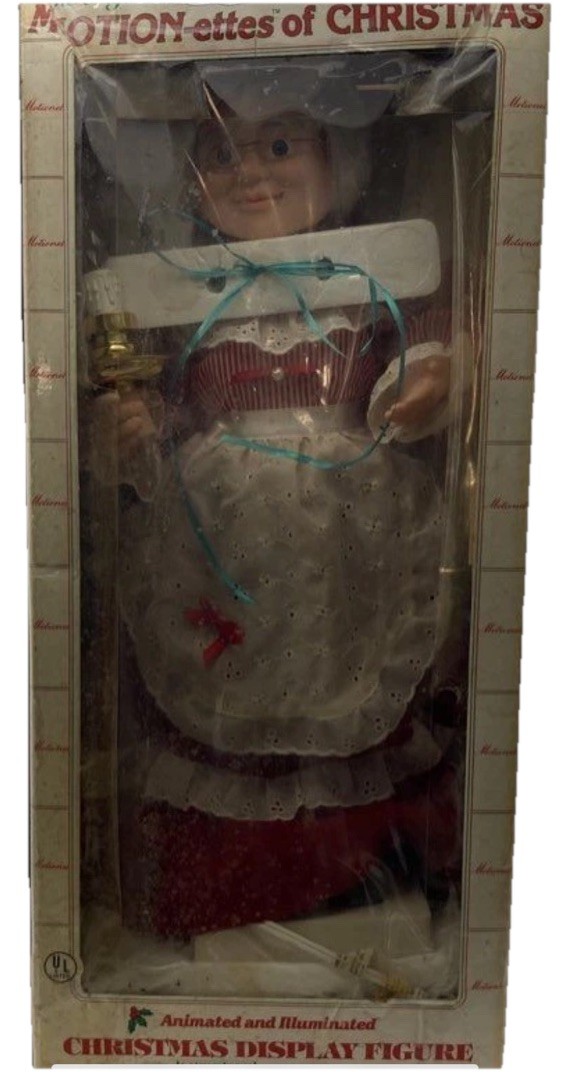 Vtg TELCO Animated Illuminated Motion-Ettes Christmas Mrs Claus Figurine Tested Vtg TELCO Animated Illuminated Motion-Ettes Christmas Mrs Claus Figurine Tested