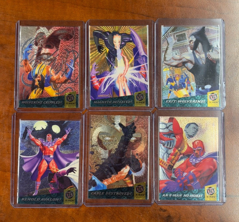 1994 FLEER ULTRA X-MEN FATAL ATTRACTIONS COMPLETE 6-CARD CHASE SET 1994 FLEER ULTRA X-MEN FATAL ATTRACTIONS COMPLETE 6-CARD CHASE SET