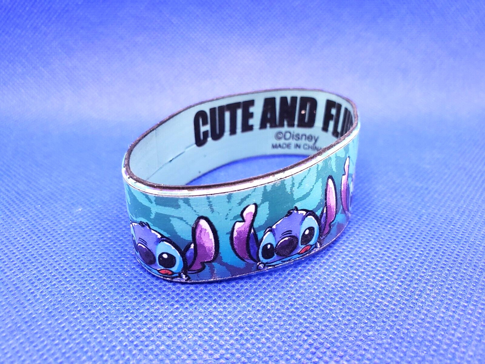 Disney Lilo & Stitch Cute and Fluffy Faces Blue Rubber Bracelet Disney Lilo & Stitch Cute and Fluffy Faces Blue Rubber Bracelet