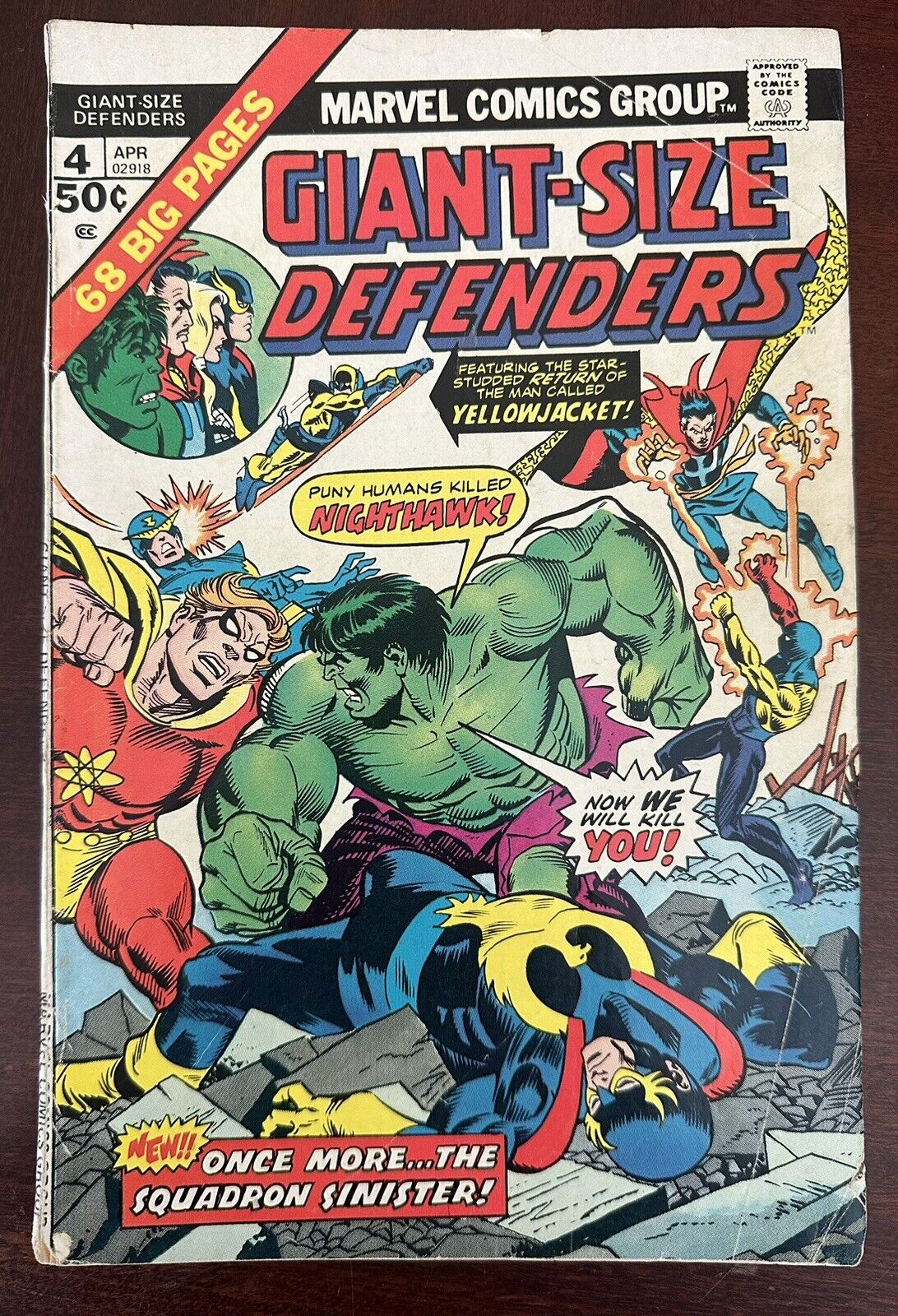 Giant-Size Defenders #4 - 1975 Vintage Marvel