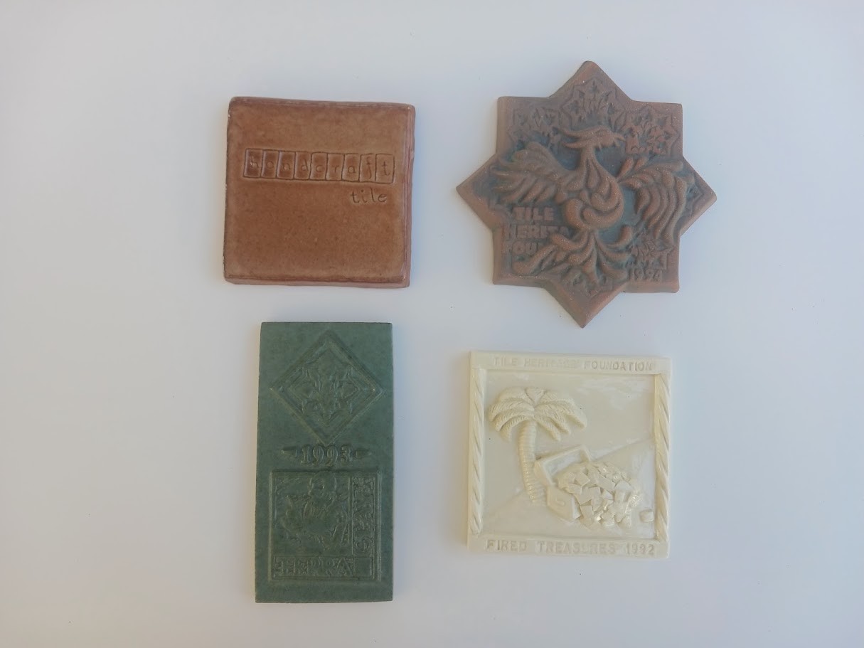 Set of 4 Tiles from Tile Heritage Foundation 1990's Set of 4 Tiles from Tile Heritage Foundation 1990's