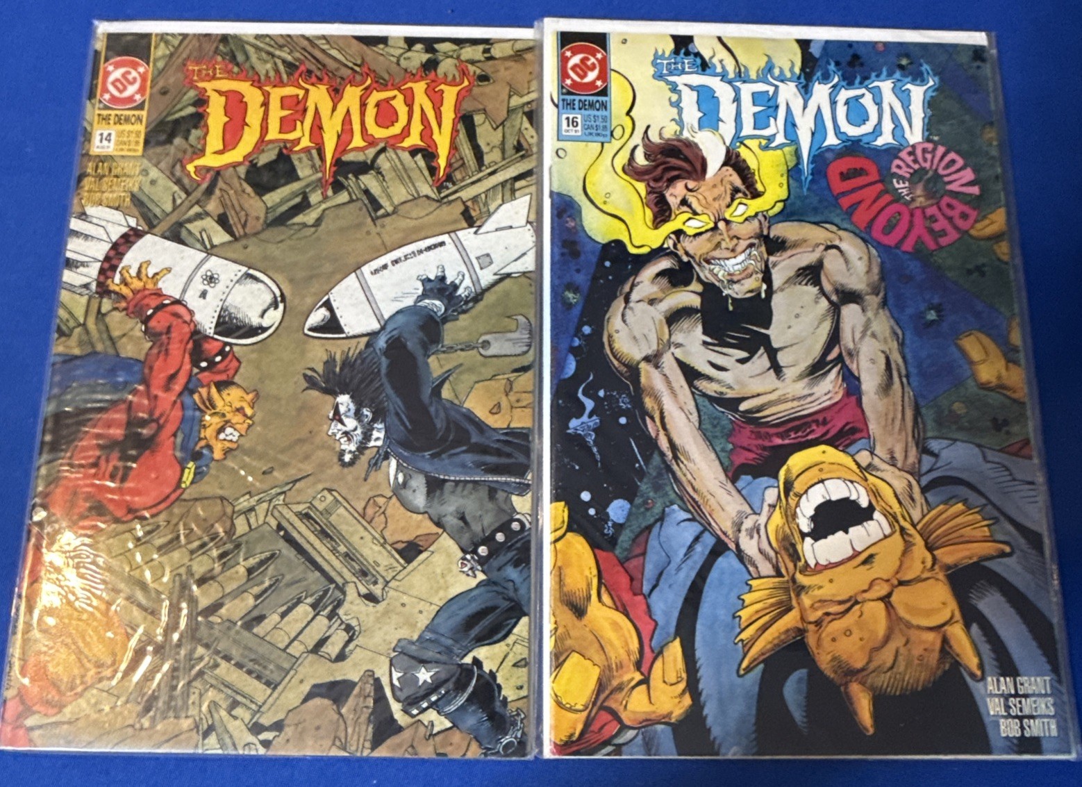The Demon #14 and #16 (DC Comics, 1991) Alan Grant, Val Semeiks High Grade NM- The Demon #14 and #16 (DC Comics, 1991) Alan Grant, Val Semeiks High Grade NM-