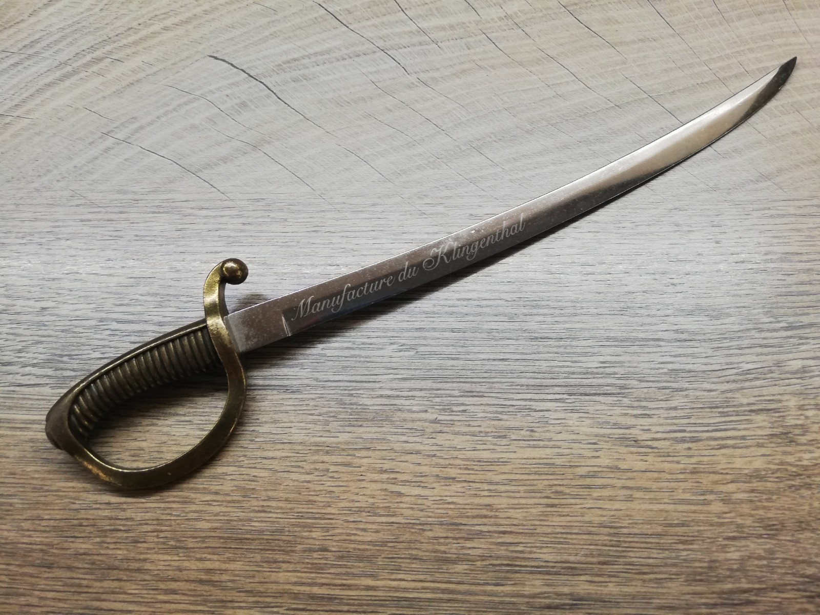 VTG RARE FRENCH KLINGENTHAL SWORD SABER MINIATURE CUT PAPER KNIFE LETTER OPENER