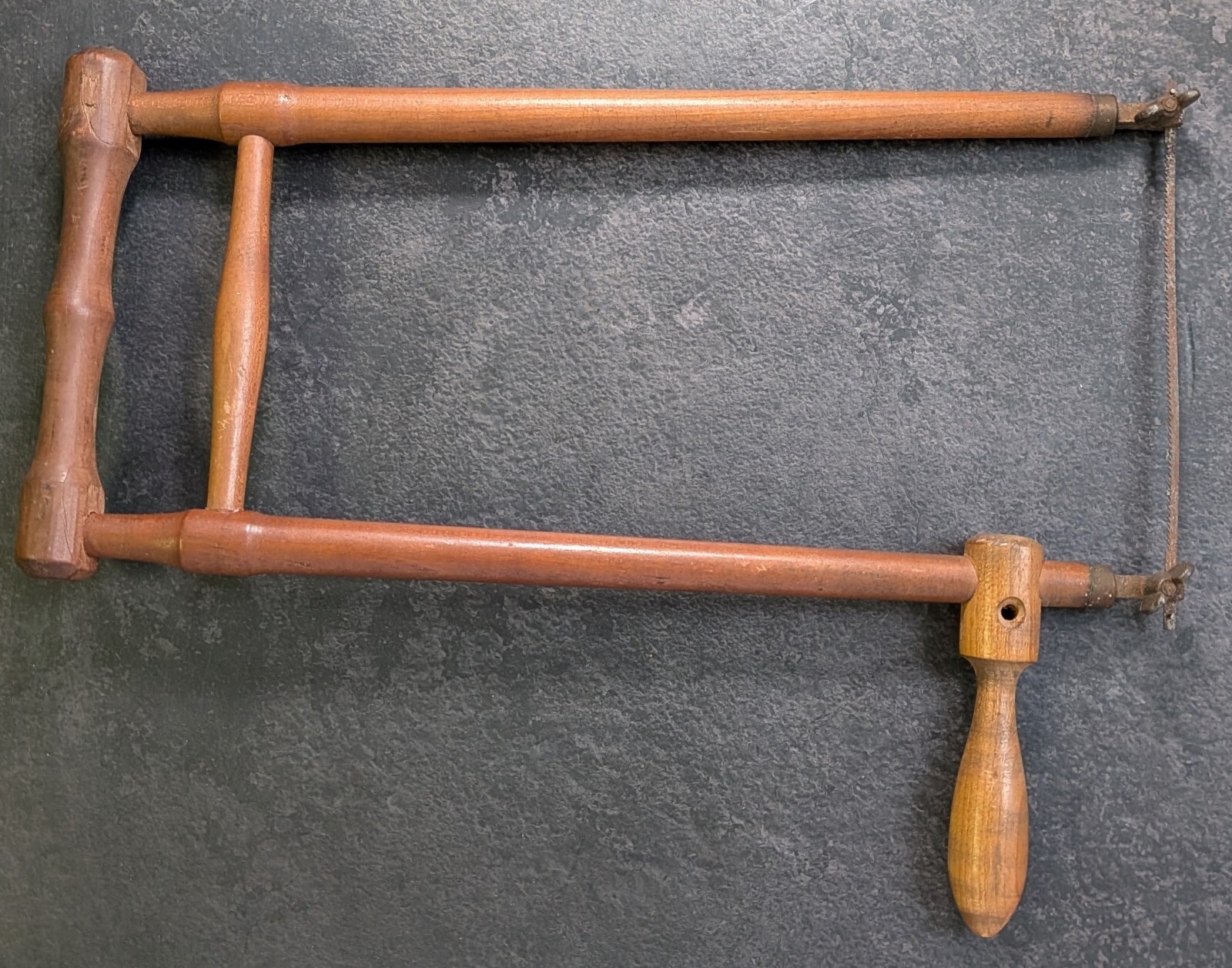Antique Turned Hardwood Bow Saw Woodworking Coping Saw Tool Steampunk Decor Antique Turned Hardwood Bow Saw Woodworking Coping Saw Tool Steampunk Decor
