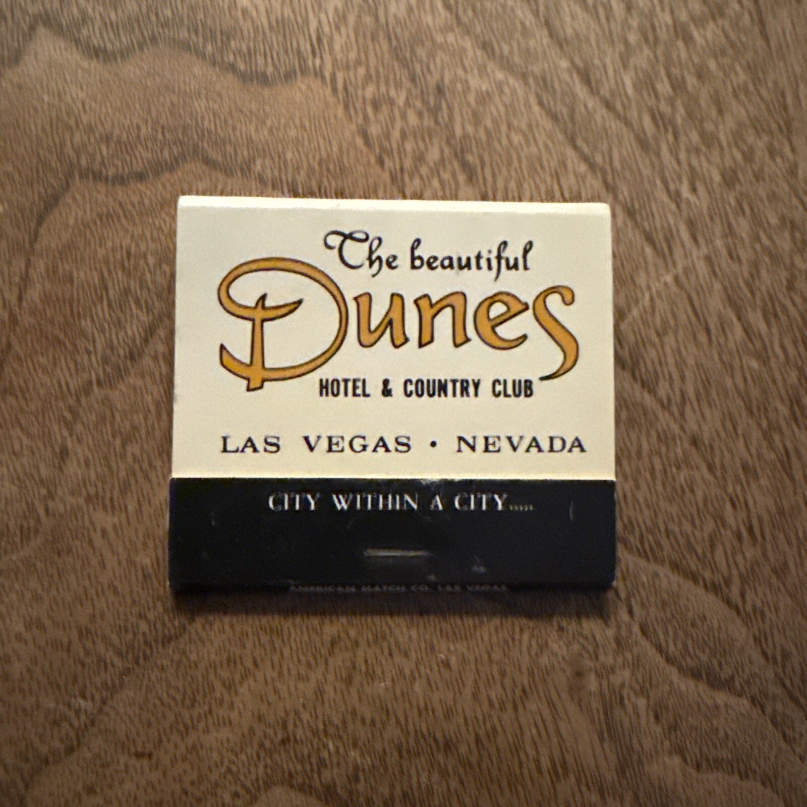 The Beautiful Dunes Hotel & Country Club Las Vegas Matchbook Unstruck Vintage