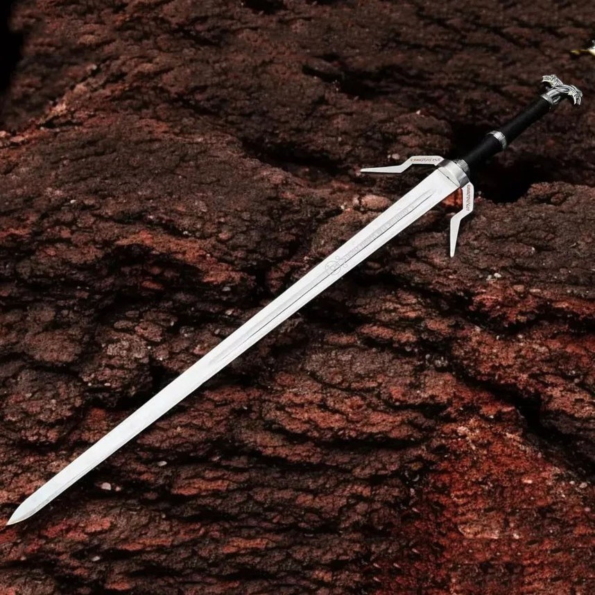 Handmade White Wolf Sword Geralt of Rivia Movie Stainless Steel Replica