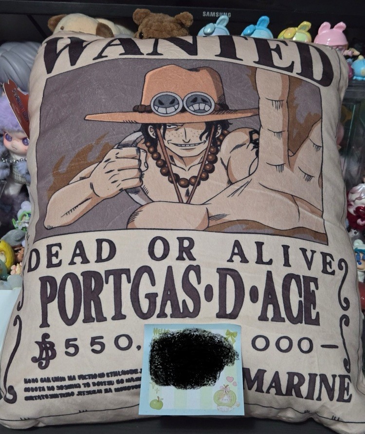 Miniso X One Piece Ace wanted Pillow 