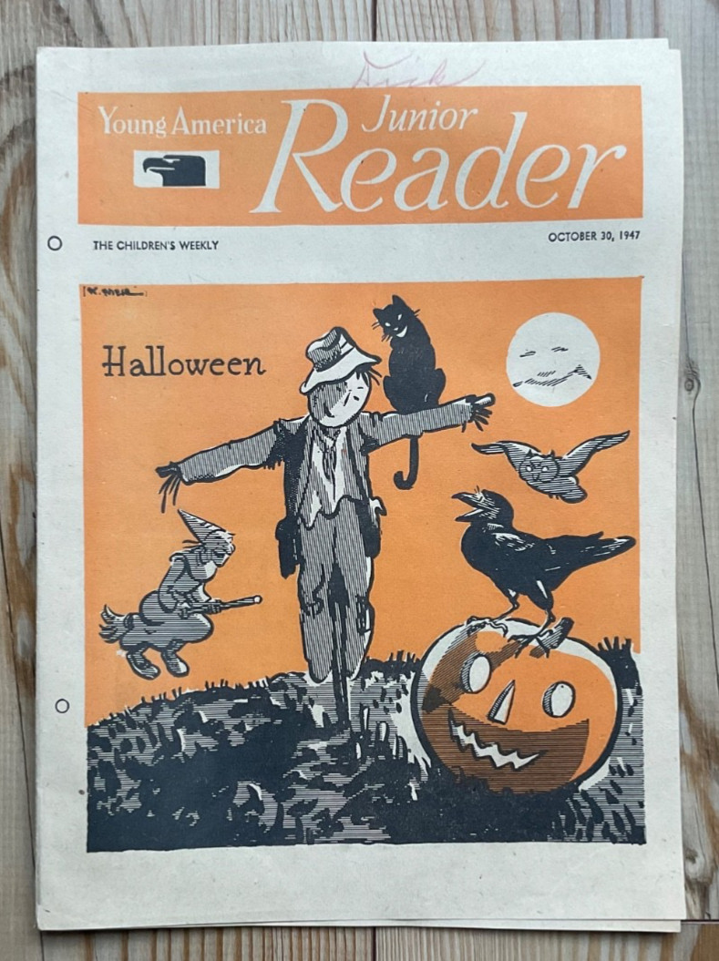Vintage 1947 Children’s Weekly Young America Junior Reader - Halloween Edition
