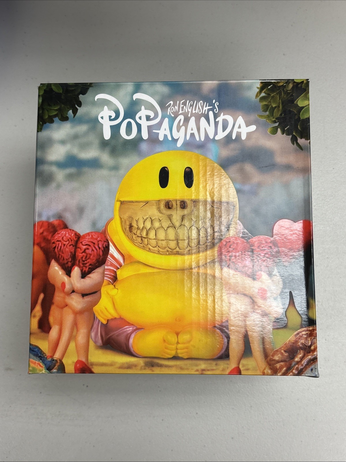 Ron English Popaganda Mad Happy Monk Grin Black Light Orange Mindstyle Signed