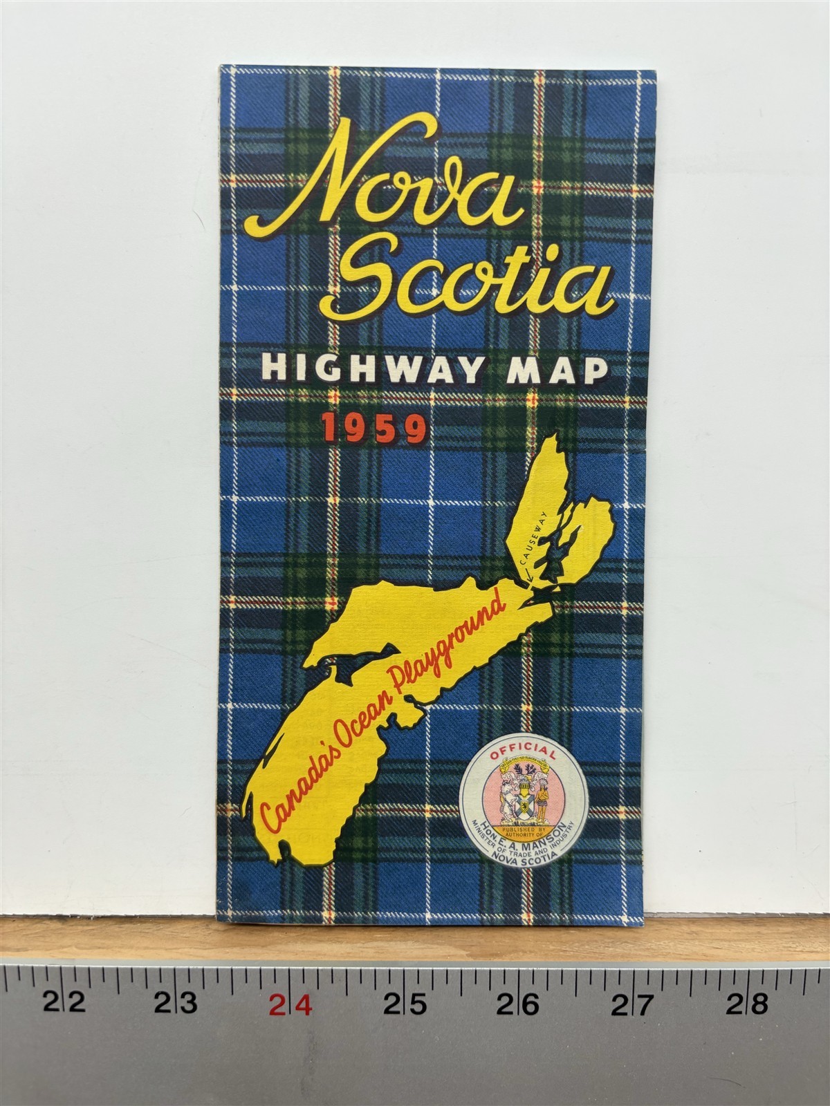 1959 Nova Scotia Highway Map Canada Vintage 1959 Nova Scotia Highway Map Canada Vintage