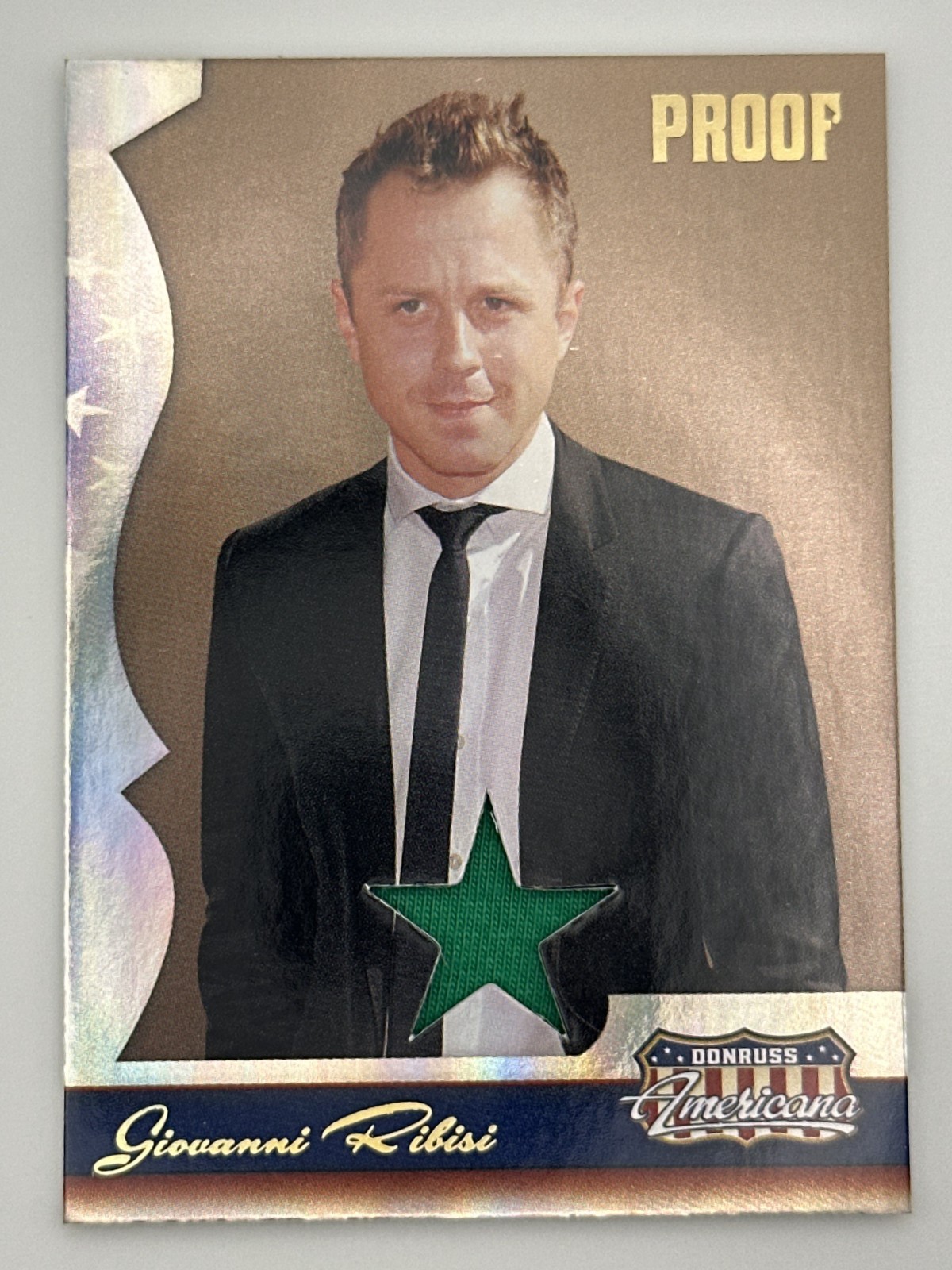 2007 DONRUSS AMERICANA PLAYOFF LP GIOVANNI RIBISI #33 PROOF /25 WORN MATERIAL