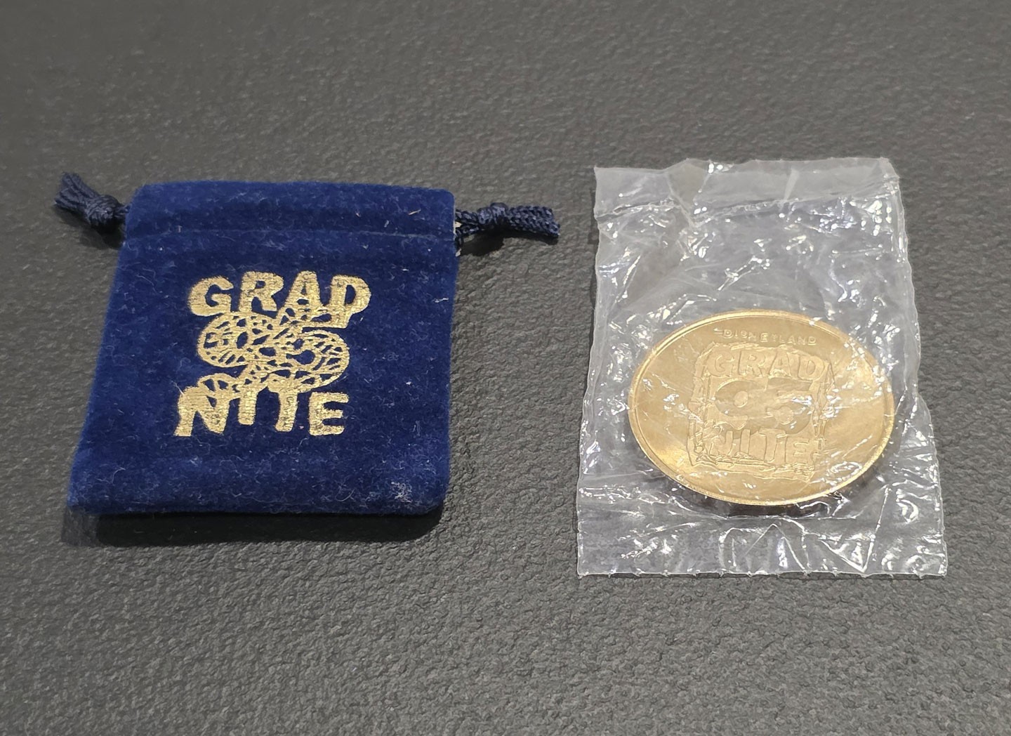 Vintage 1995 Disneyland Grad Nite Coin Sealed 40 Years of Adventure Medal Pouch