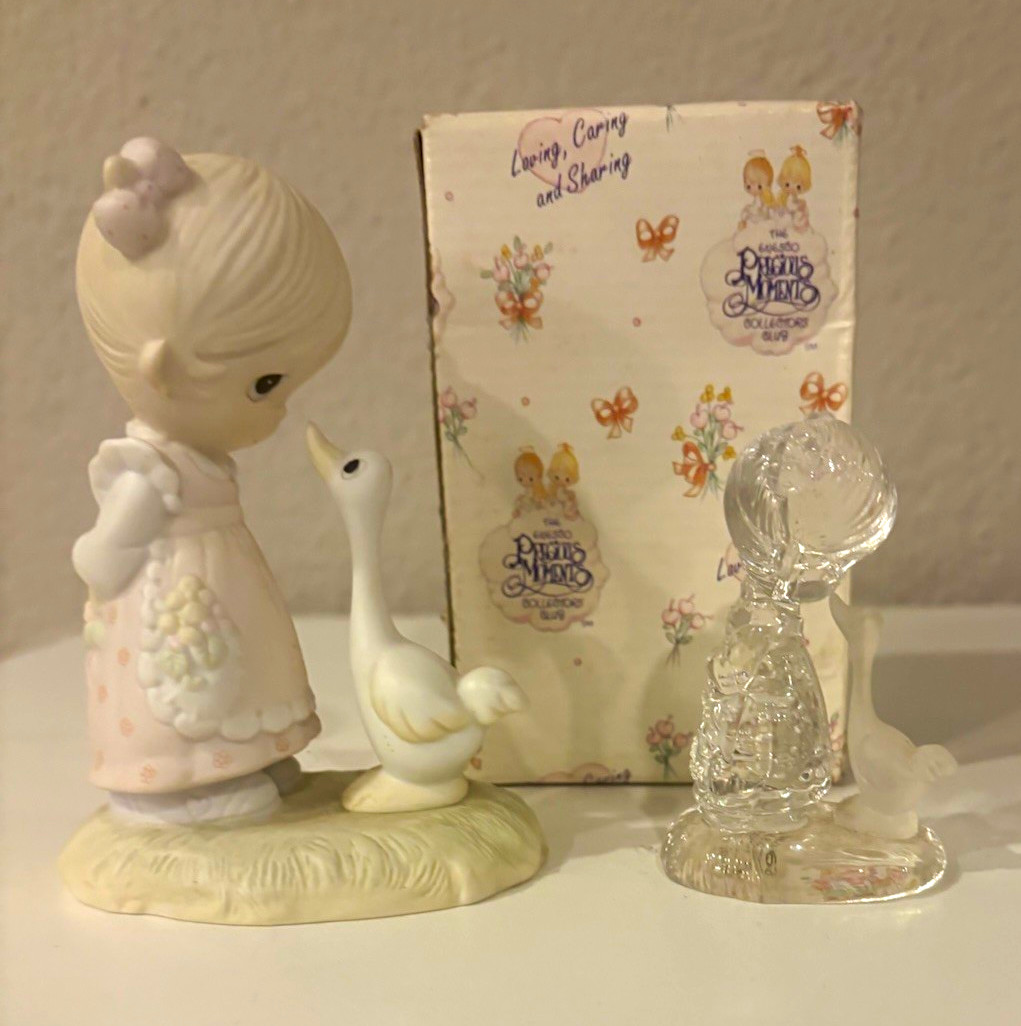 Precious Moments: 1979 Make a Joyful Noise– signed w/bonus crystal figurine 