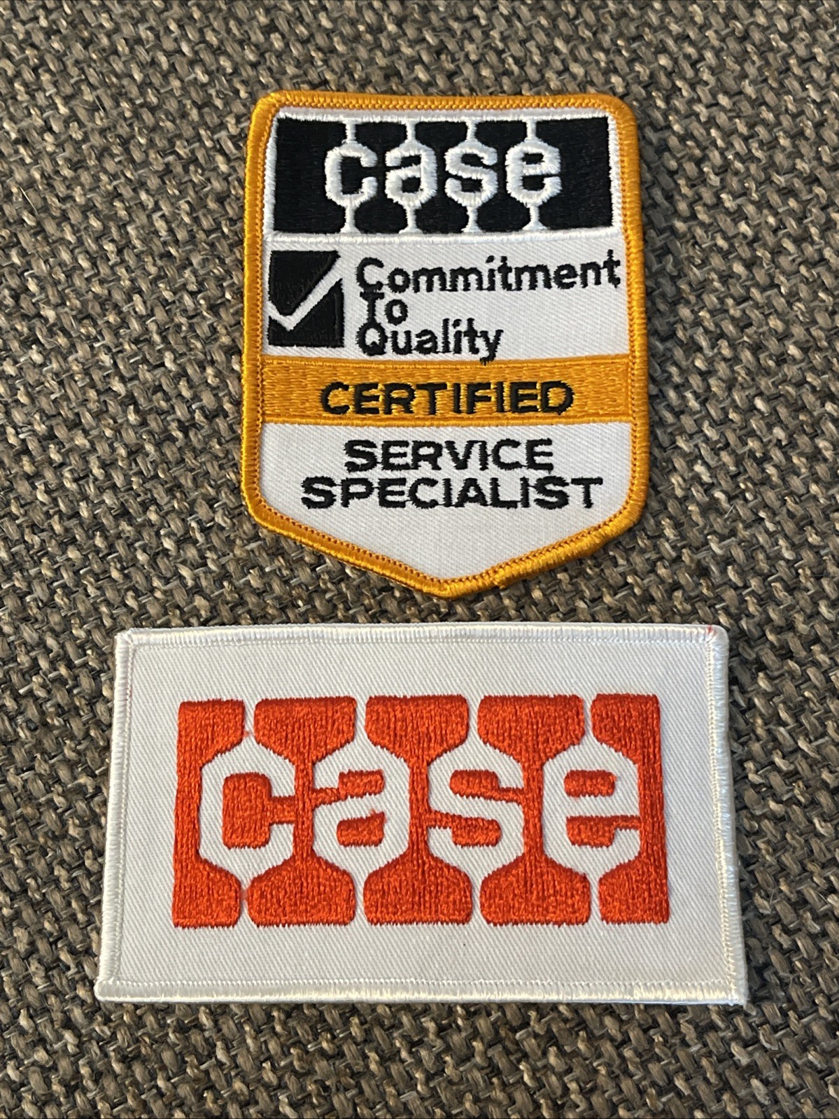 2 NOS Case Certified Service Specialist Commitment to Quality Patch TRACTOR Case