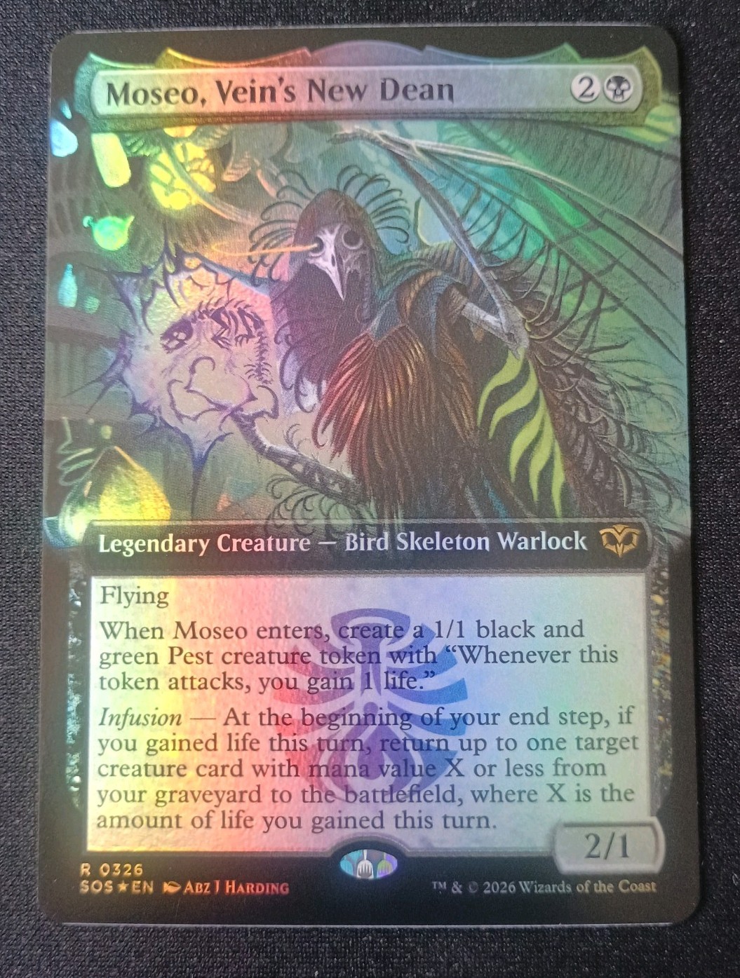 MTG Secrets Of Strixhaven - Moseo, Vein\'s New Dean - Foil Extended Art Rare