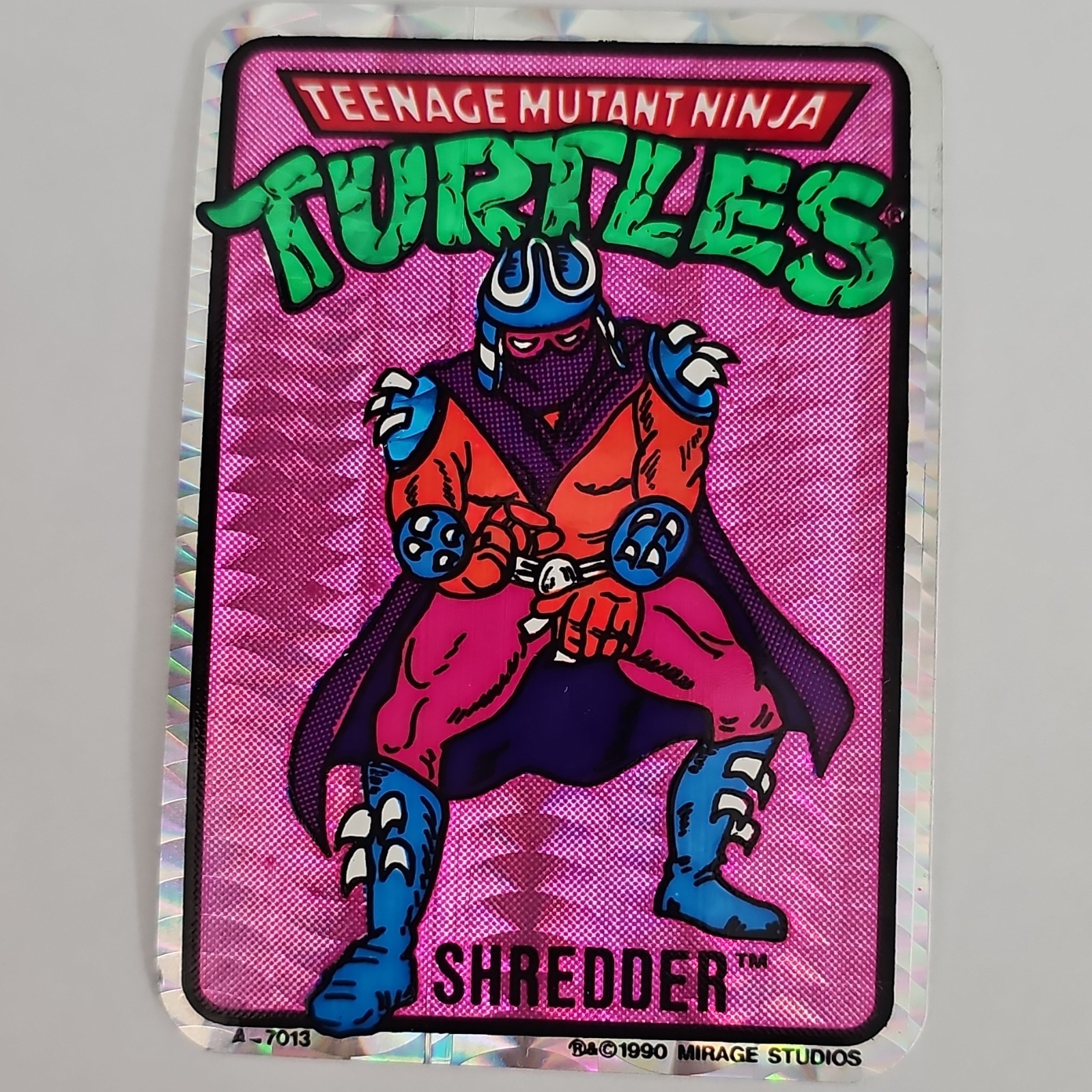 Rare VTG Prism 1990 TMNT Shredder Vending Machine Sticker by Mirage Studios