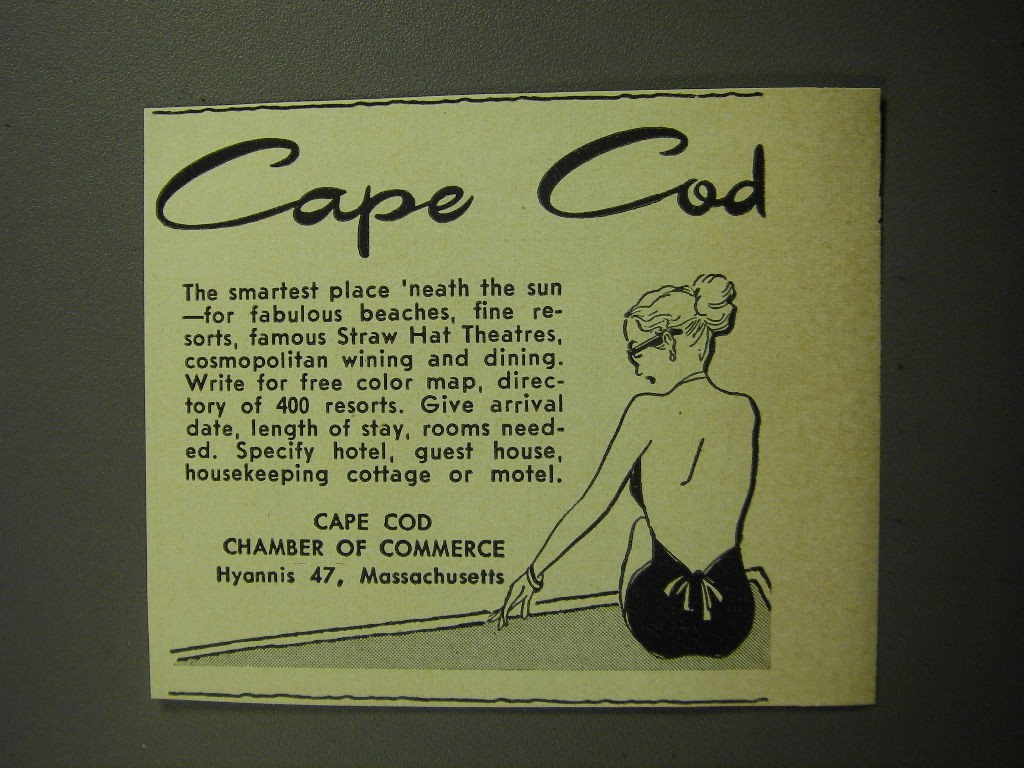 1959 Cape Cod Chamber of Commerce Advertisement