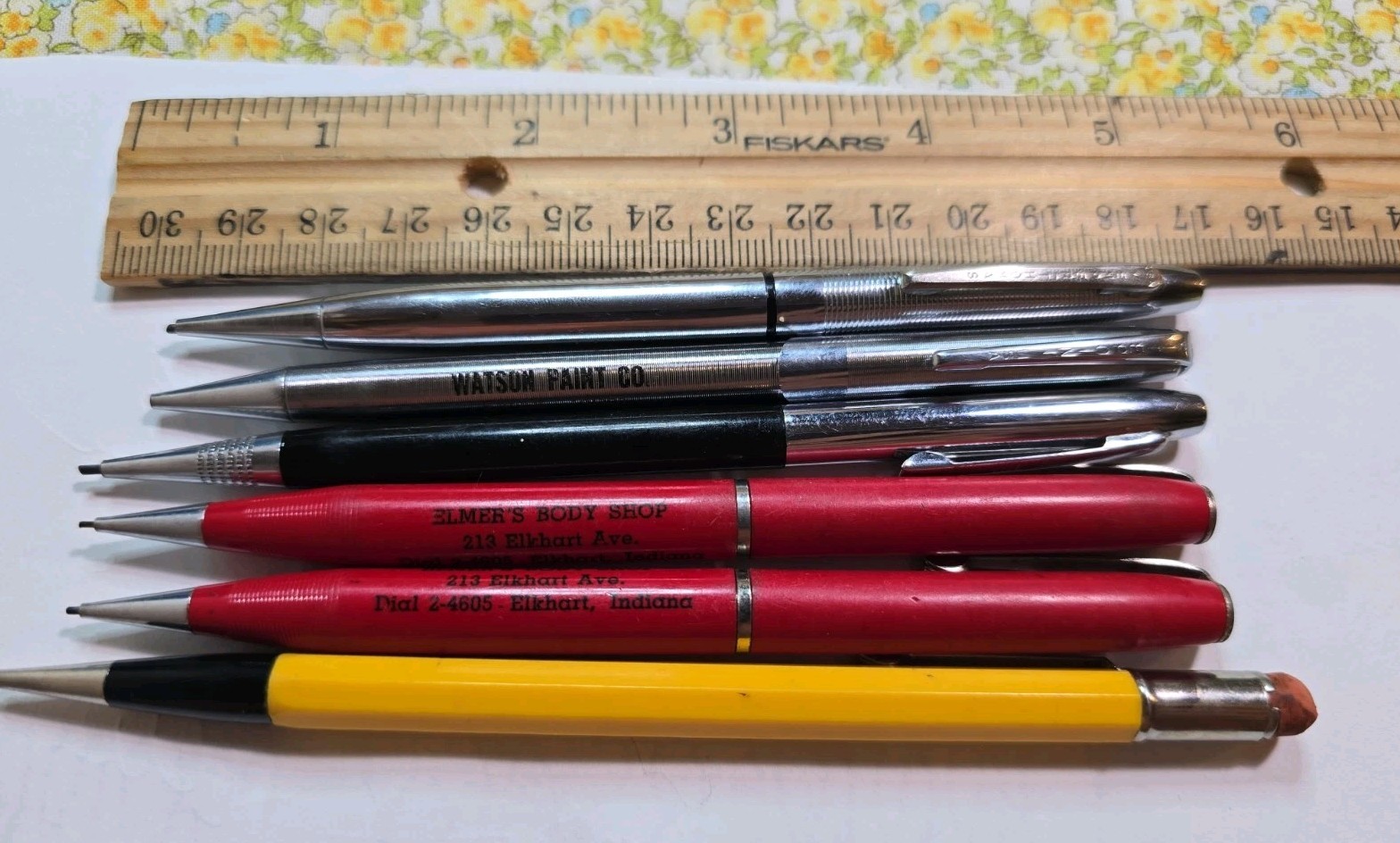 Vtg Lot 6 Advertising Mechanical Pencil Cross Autopoint Ballograf Epoca Ephemera