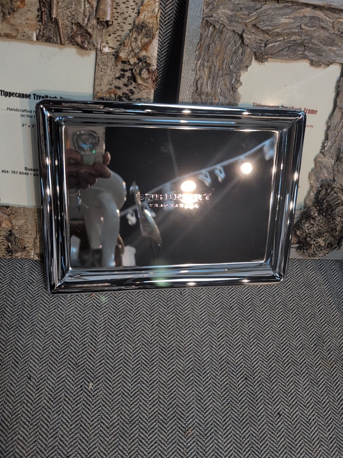 Burberry Fragrances Silver Metal Vanity Tray 8 Burberry Fragrances Silver Metal Vanity Tray 8