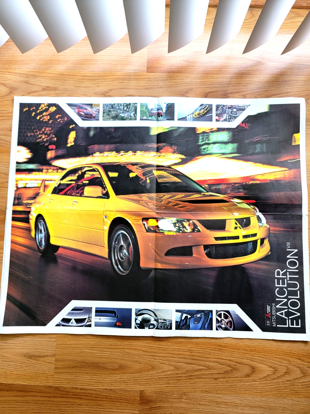 Rare 2003 Mitsubishi Lancer Evolution VIII 8 US Fold Out Brochure W/Wear Rare 2003 Mitsubishi Lancer Evolution VIII 8 US Fold Out Brochure W/Wear