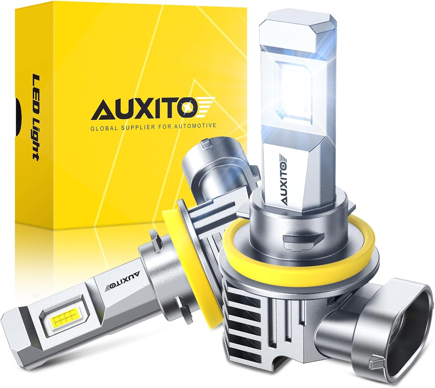 AUXITO H11/H9/H16/H8 LED Fog Light Bulbs, 6500K Cool White, 30000LM Brighter, Pl AUXITO H11/H9/H16/H8 LED Fog Light Bulbs, 6500K Cool White, 30000LM Brighter, Pl
