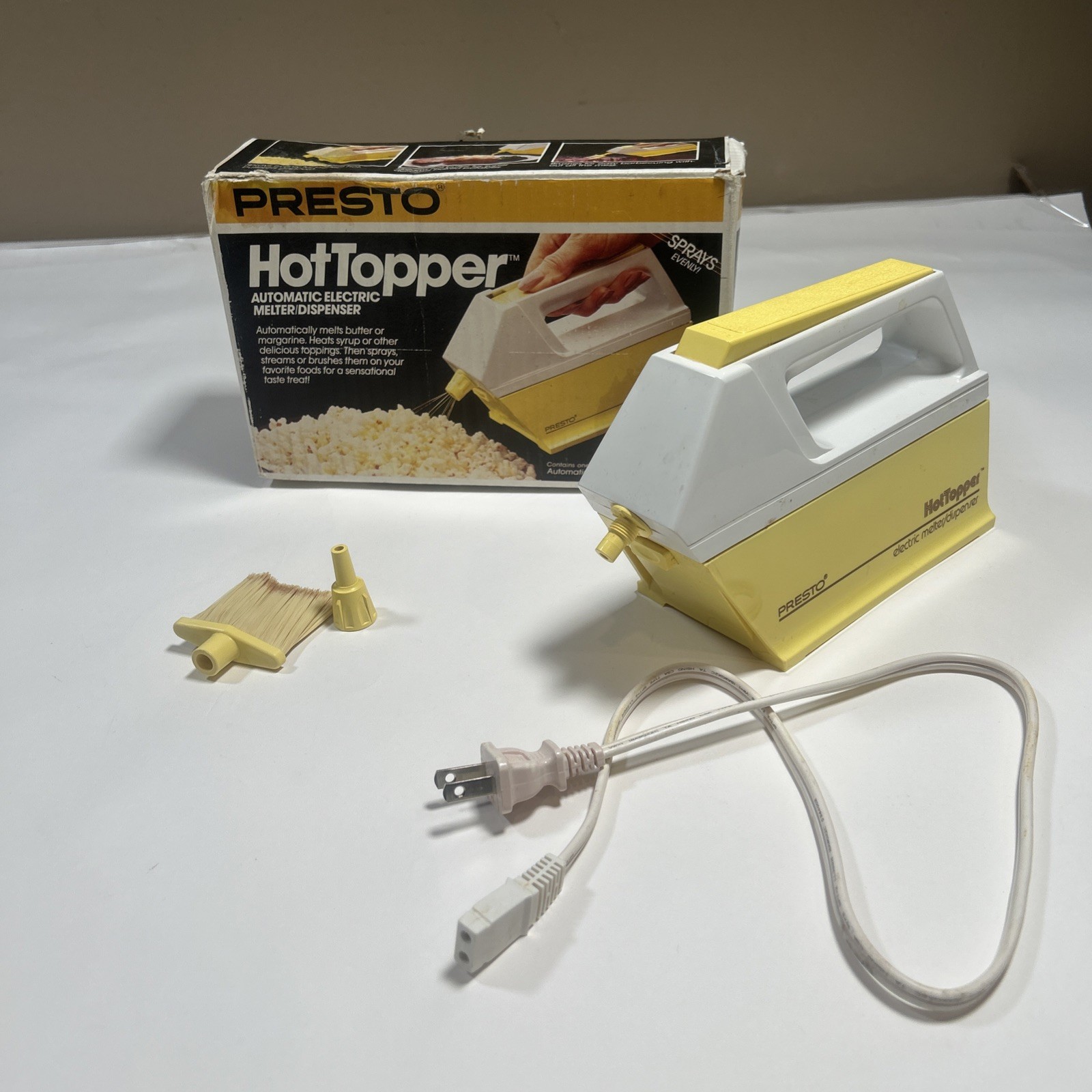EUC Vintage PRESTO Hot Topper Automatic Electric Melter Dispenser Spray Butter