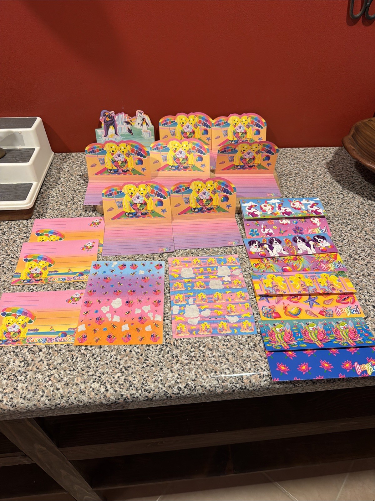 Vintage Lisa Frank Stationery Lot Letter Paper Envelopes Postalettes Stickers