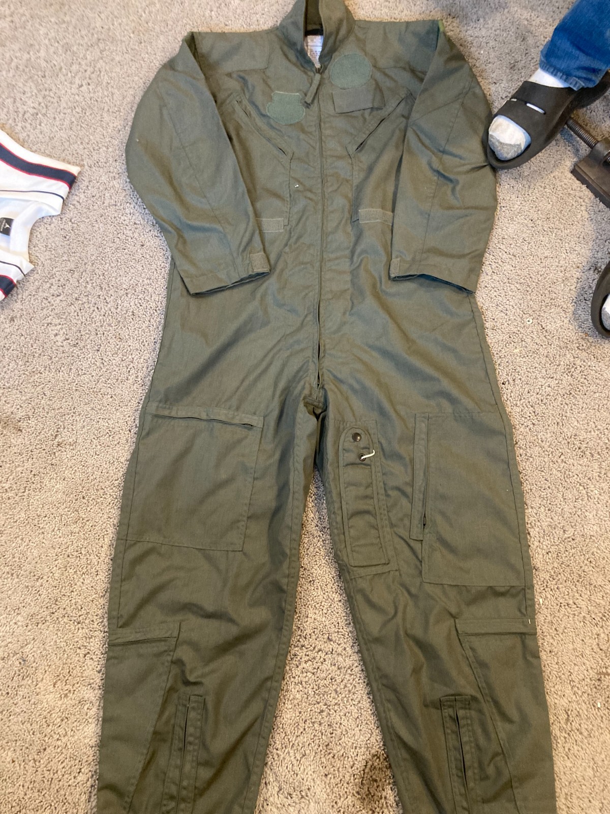 Vintage USAF CWU-27/P Nomex Flight Suit 44R Sage Green MIL-C-83141A 1970s Vintage USAF CWU-27/P Nomex Flight Suit 44R Sage Green MIL-C-83141A 1970s