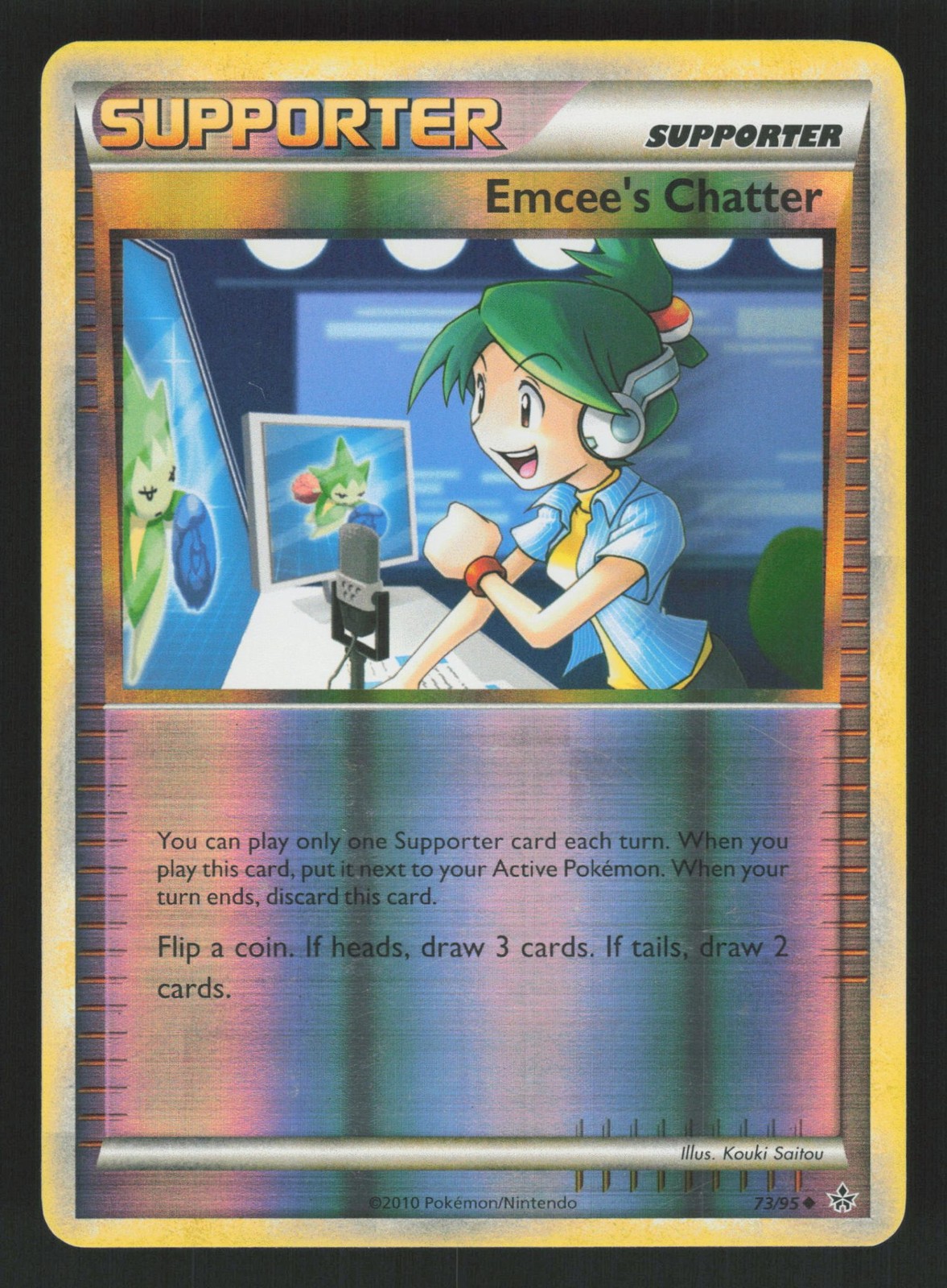 English LP Emcee\'s Chatter 73/95 UL Reverse Holofoil Pokemon Unleashed