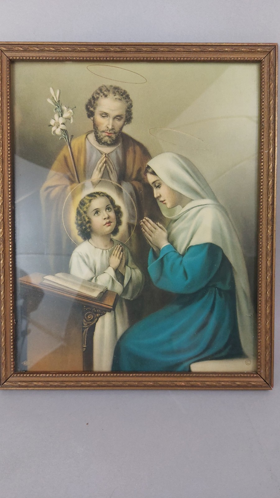 Vintage Jesus picture framed 