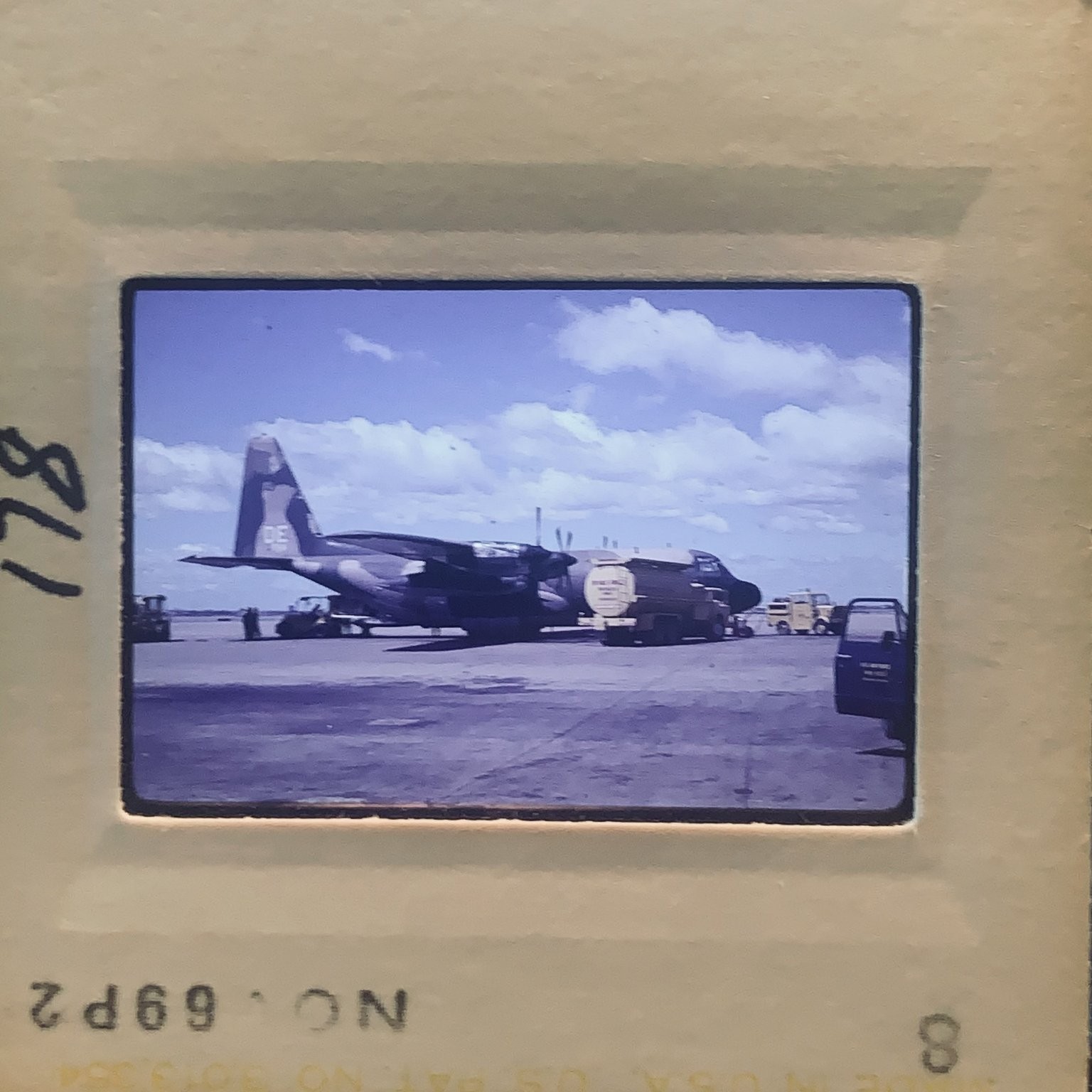 Vintage 35mm Slide 1969 Military C-130 Hercules Aircraft Airfield Aviation Vintage 35mm Slide 1969 Military C-130 Hercules Aircraft Airfield Aviation