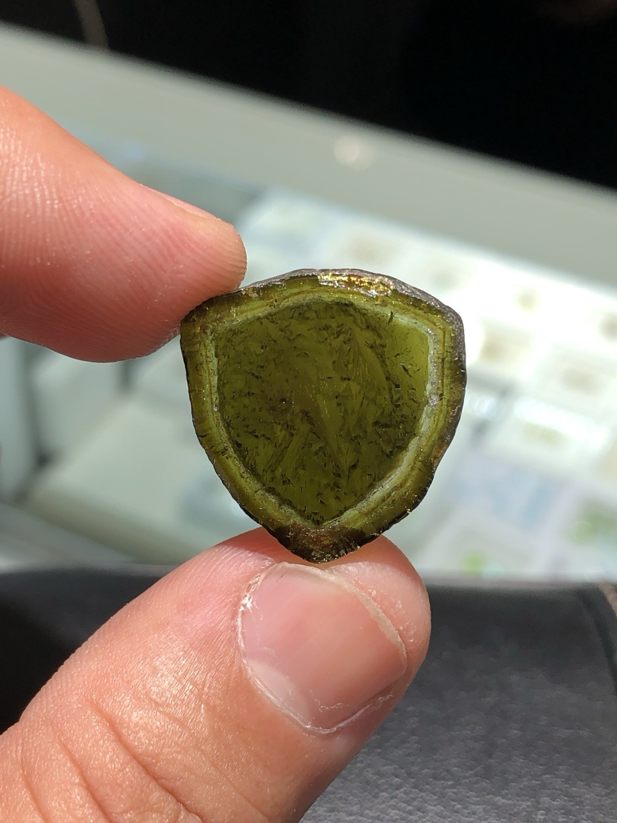 20.45 Crt / Natural Tourmaline Slice. Unique Natural Patron, Jewelery Piece 20.45 Crt / Natural Tourmaline Slice. Unique Natural Patron, Jewelery Piece
