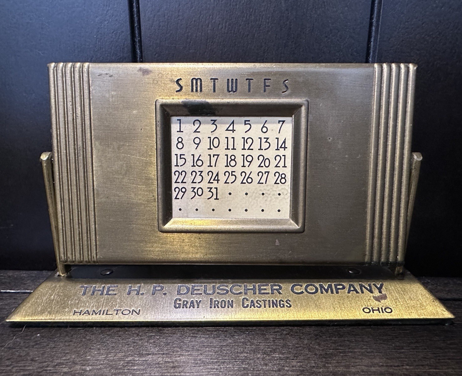 1940 H. P. Deuscher Co. Hamilton Ohio Brass Mechanical \