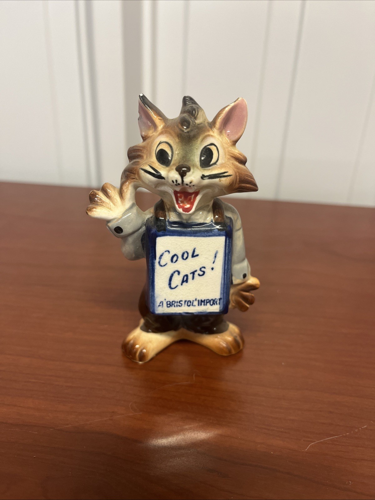4 1/2” Ceramic “Cool Cats A Bristol Import” Cat