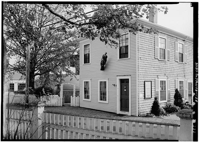 Nantucket Massachusetts 1969 Antique Shop on Union Street View from Stone Lane