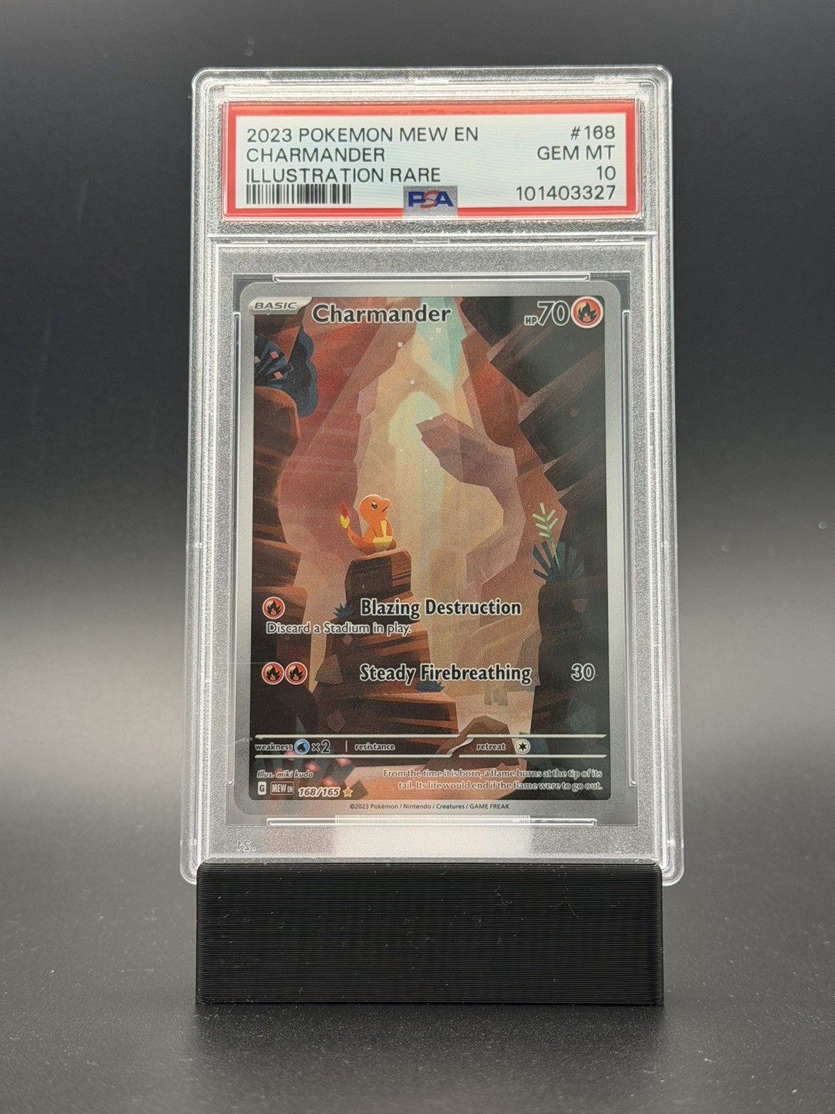 Pokemon 2023 SV Scarlet & Violet 151 Charmander 168/165 IR Holo PSA 10