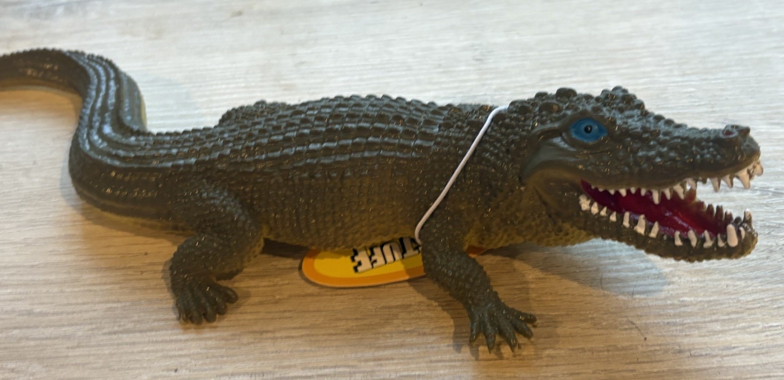 American Alligator Squeaky Toy. 13” Rubber Florida Gator. New With Tag.
