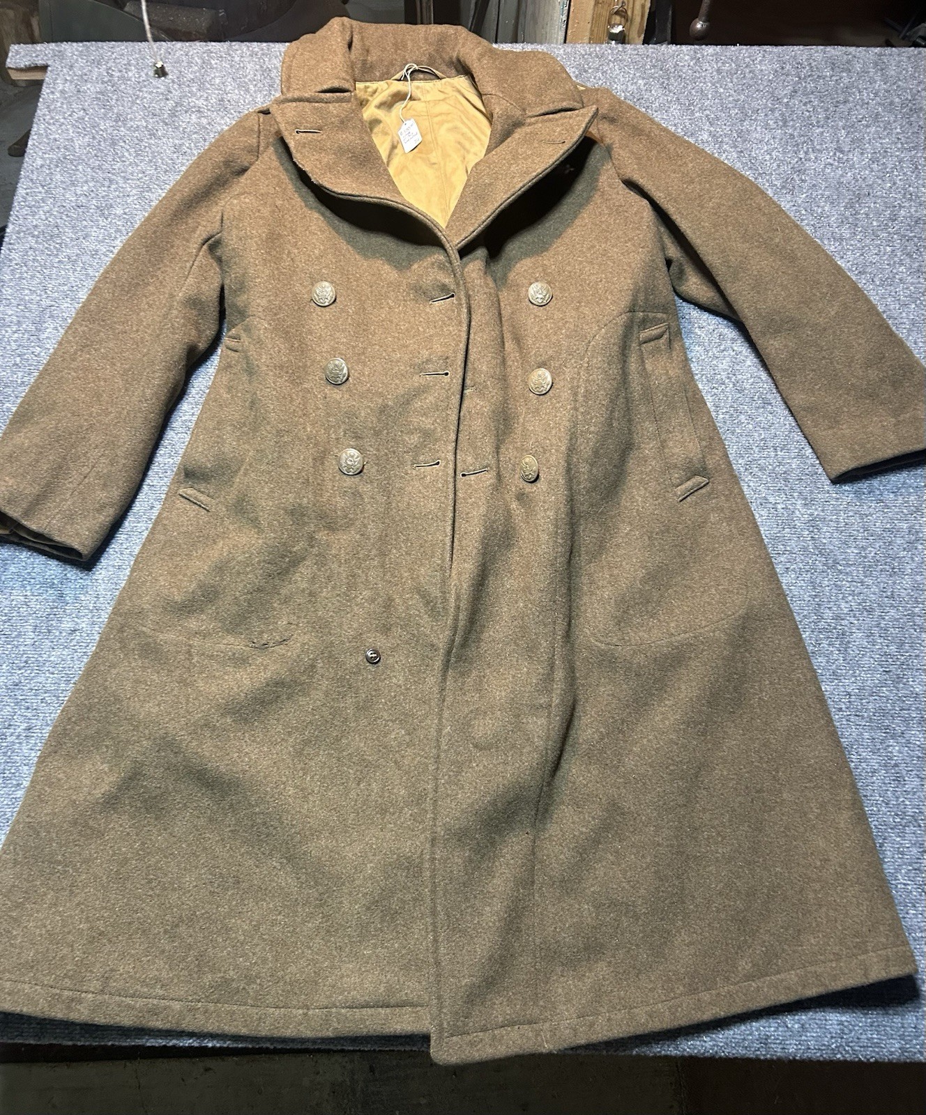 Vintage WWII US Army Long Wool Overcoat Trenchcoat WW2 1942 Mens M 40” Cool Vintage WWII US Army Long Wool Overcoat Trenchcoat WW2 1942 Mens M 40” Cool