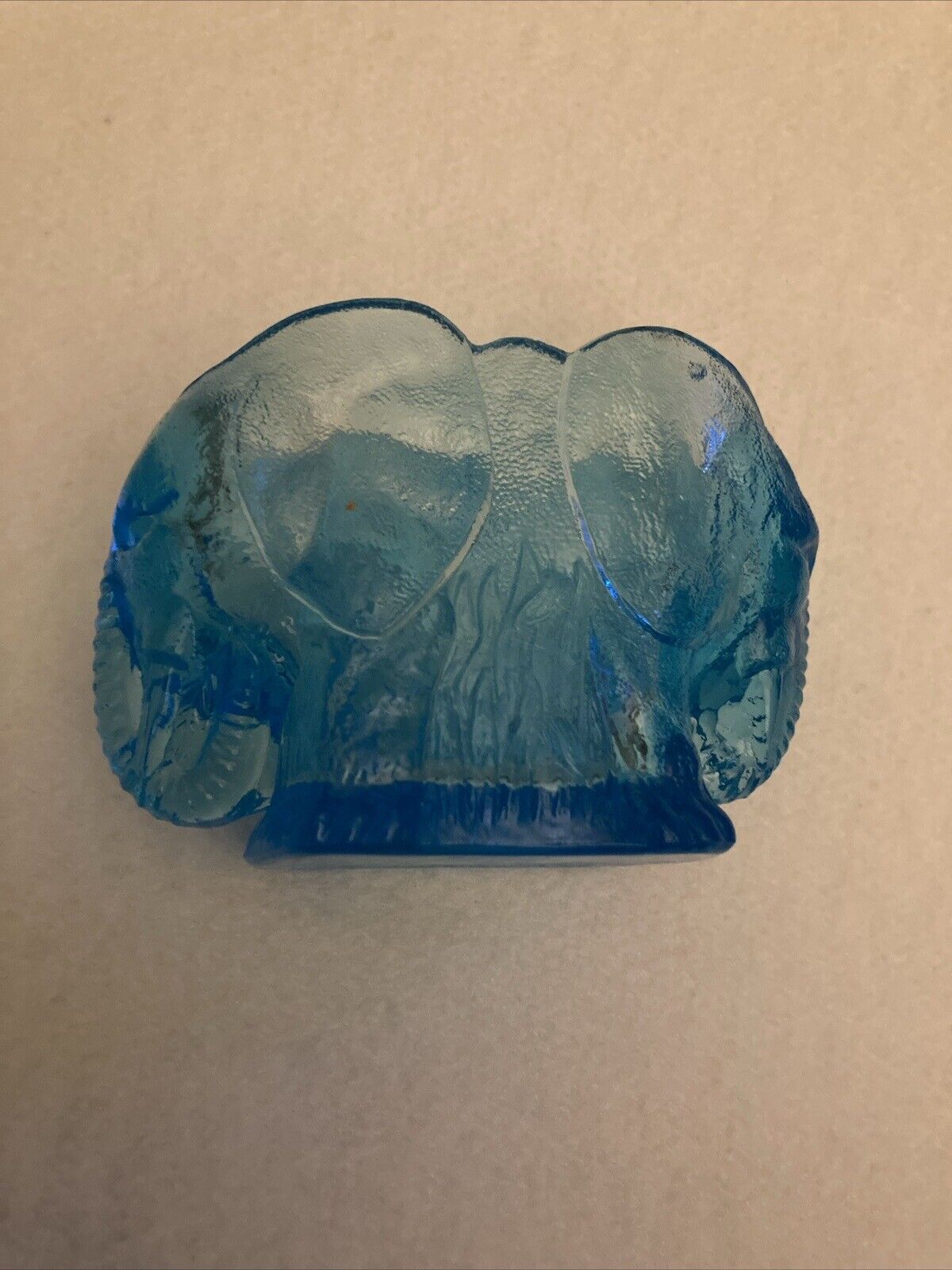Elephant Toothpick Blue Molded Summit Art Glass Double Aqua Ice