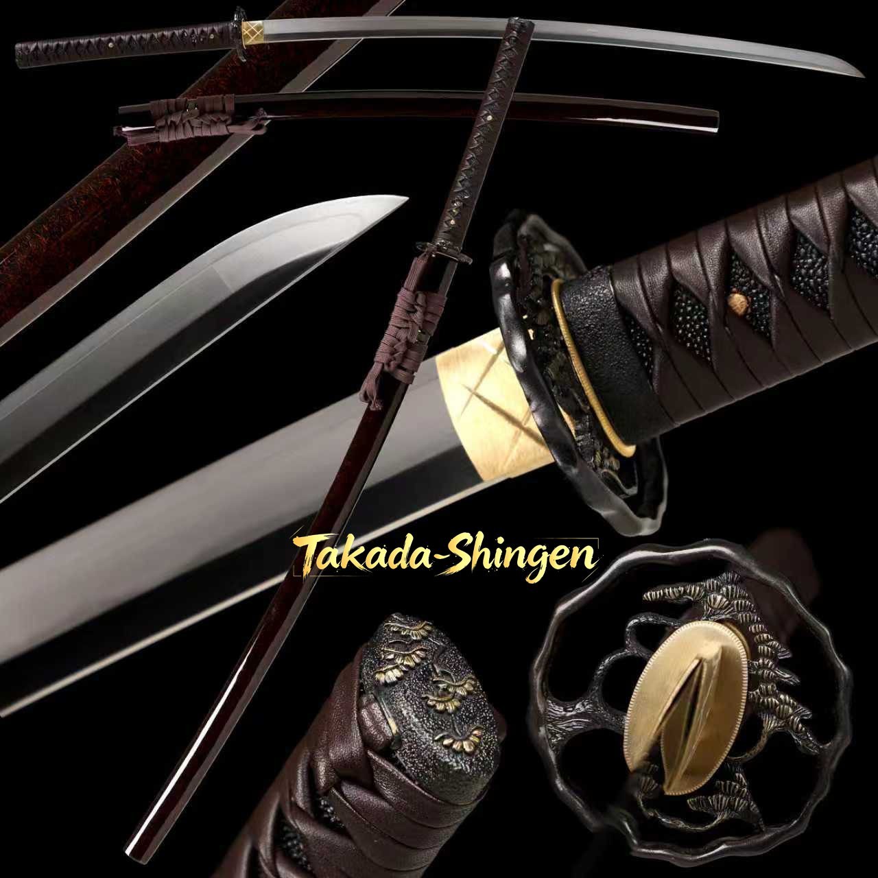 High Class Japanese Nodachi Katana Clay Tempered L6 Steel Full Tang Blade Sword