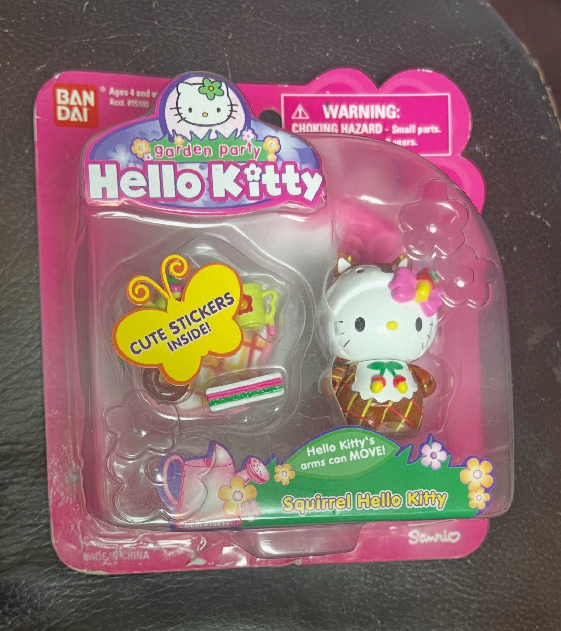 New Vintage Bandai Sanrio Hello Kitty Garden Party SQUIRREL RARE