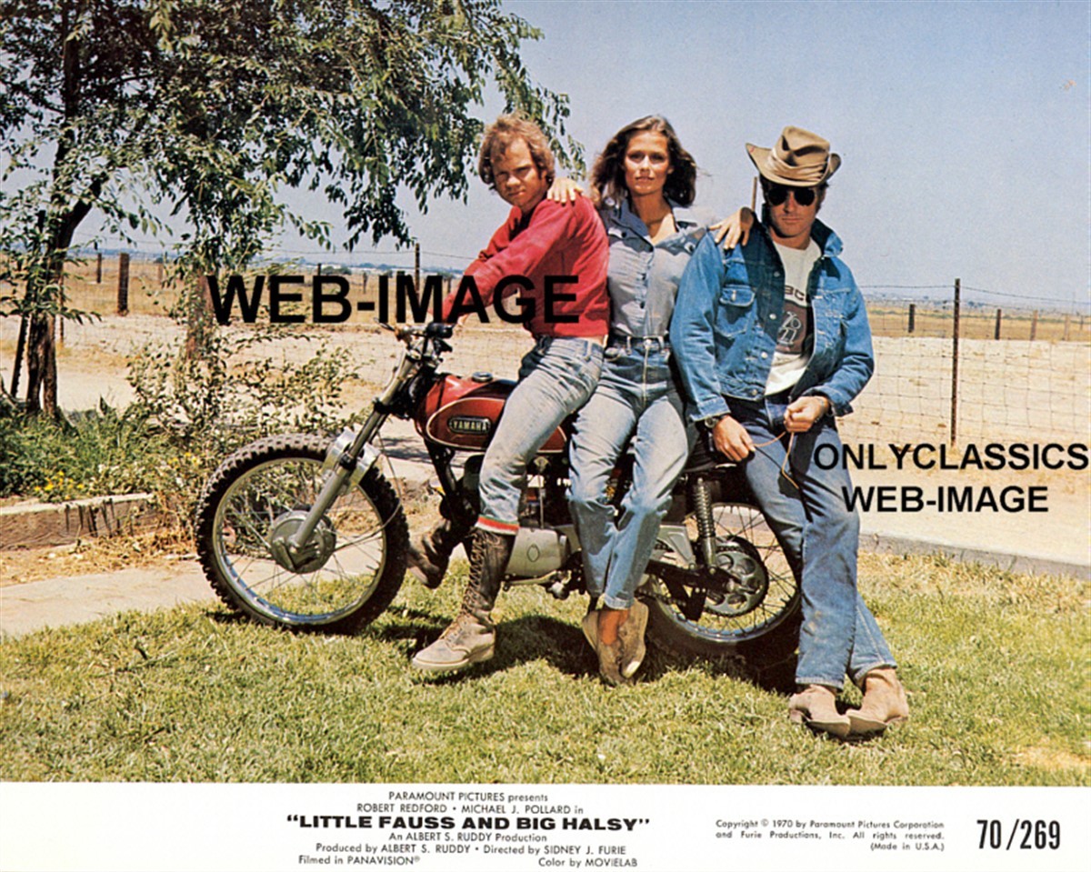1970 LITTLE FAUSS & BIG HALSY YAMAHA MOTORCYCLE RACING 8x10 PHOTO ROBERT REDFORD