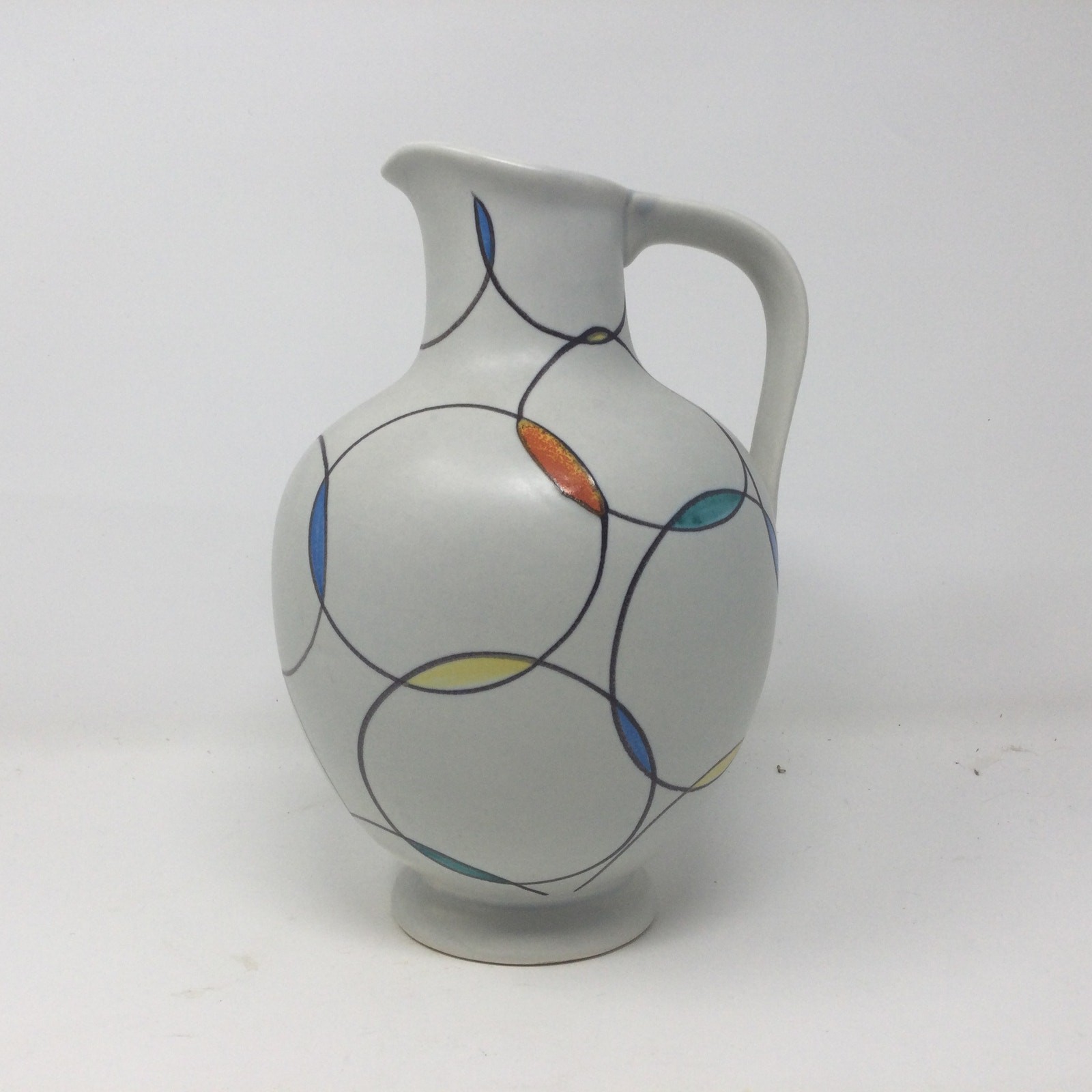 Vtg Vase Circles Western Germany Zell Schmider 1956 Numbered Anneliese Beckh Vtg Vase Circles Western Germany Zell Schmider 1956 Numbered Anneliese Beckh
