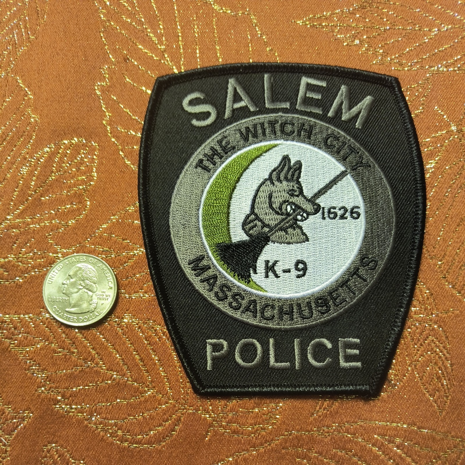 Rare Salem (Massachusetts) Police Witch city K9 patch Rare Salem (Massachusetts) Police Witch city K9 patch