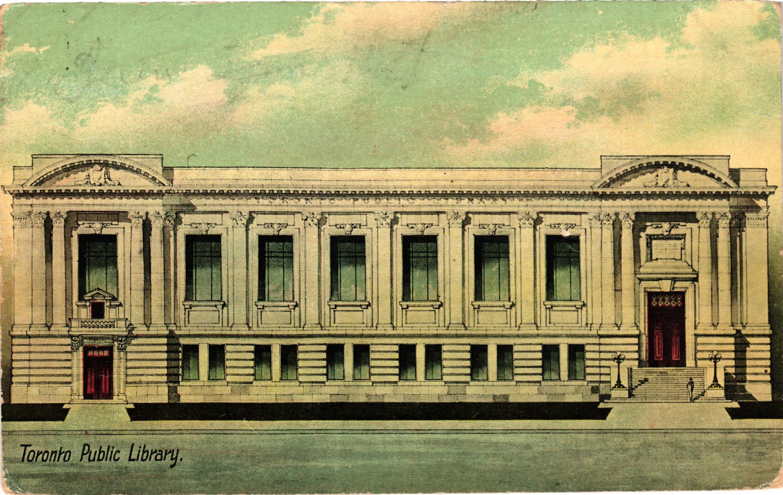 1908 Toronto Public Library Ontario Canada Antique Postcard Posted 1908 Toronto Public Library Ontario Canada Antique Postcard Posted