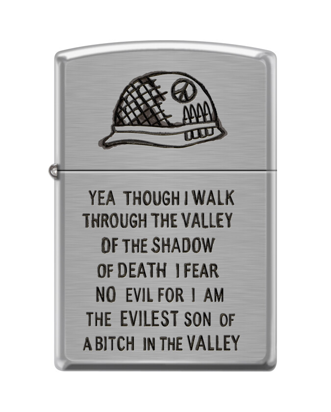 Zippo 0684, Military-Walk Through the Valley of Shadow of Death, Chrome Lighter Zippo 0684, Military-Walk Through the Valley of Shadow of Death, Chrome Lighter