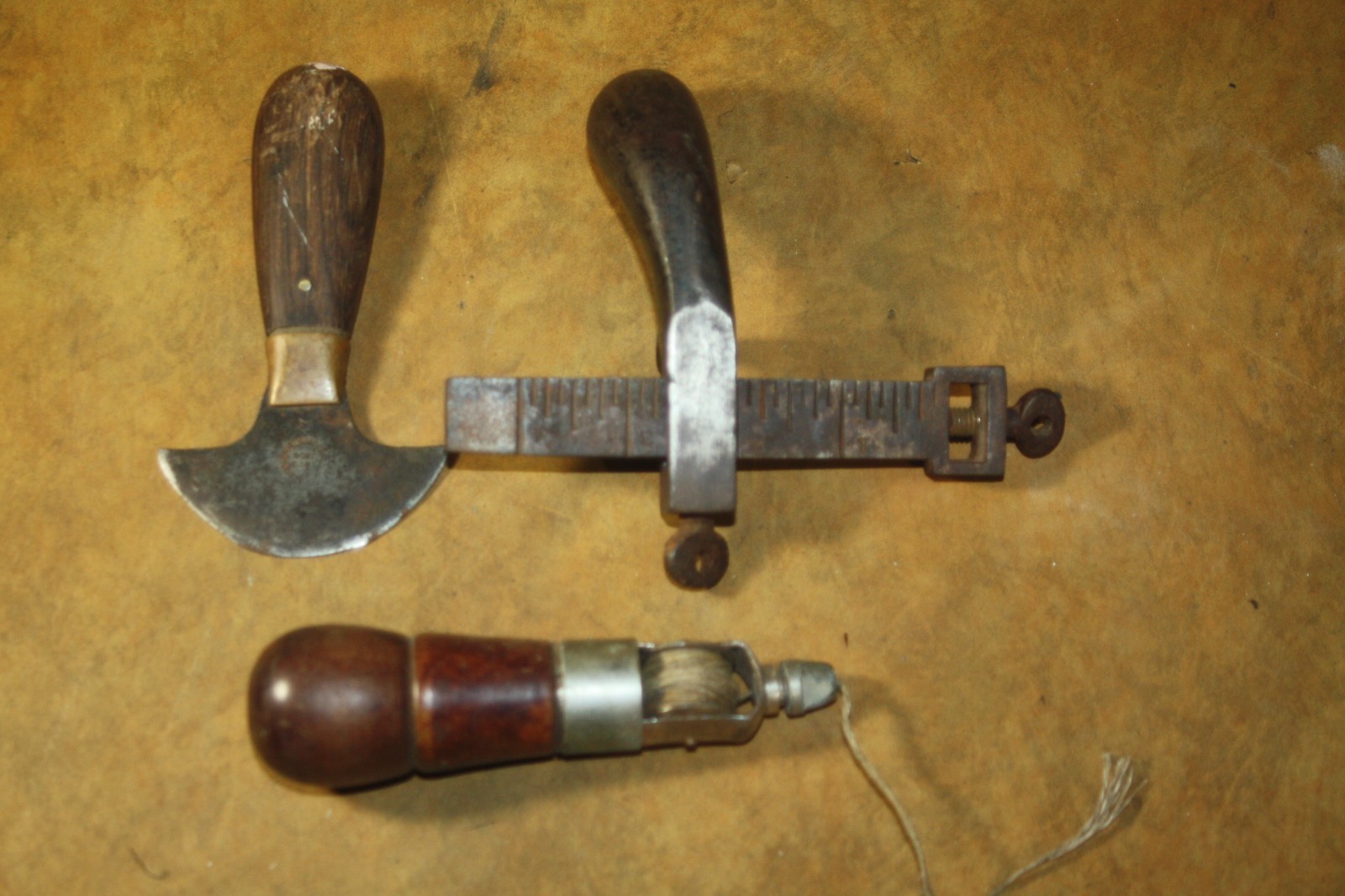Vintage C S Osborne and CA Myers Leather Tools - Blade - Awl - Cutting Gauge