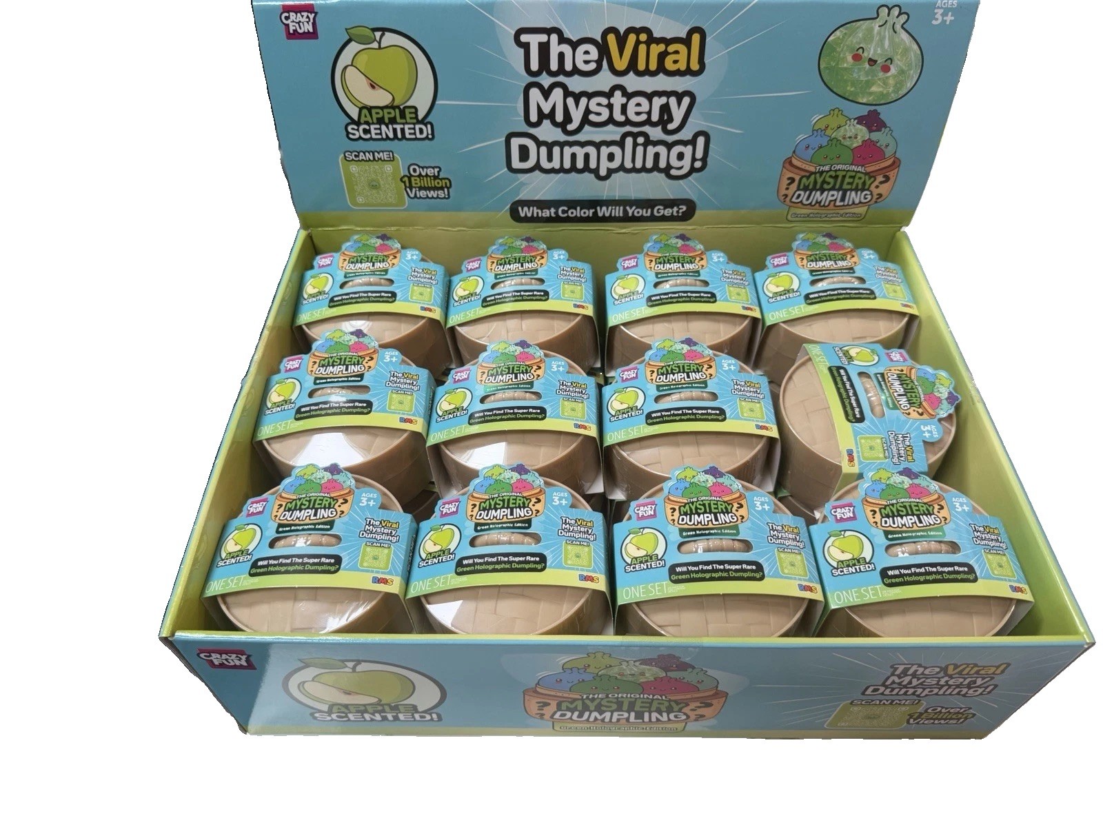 Crazy Fun RMS Green Holographic Dumpling 1 Case OF 24 Apple Scented Crazy Fun RMS Green Holographic Dumpling 1 Case OF 24 Apple Scented